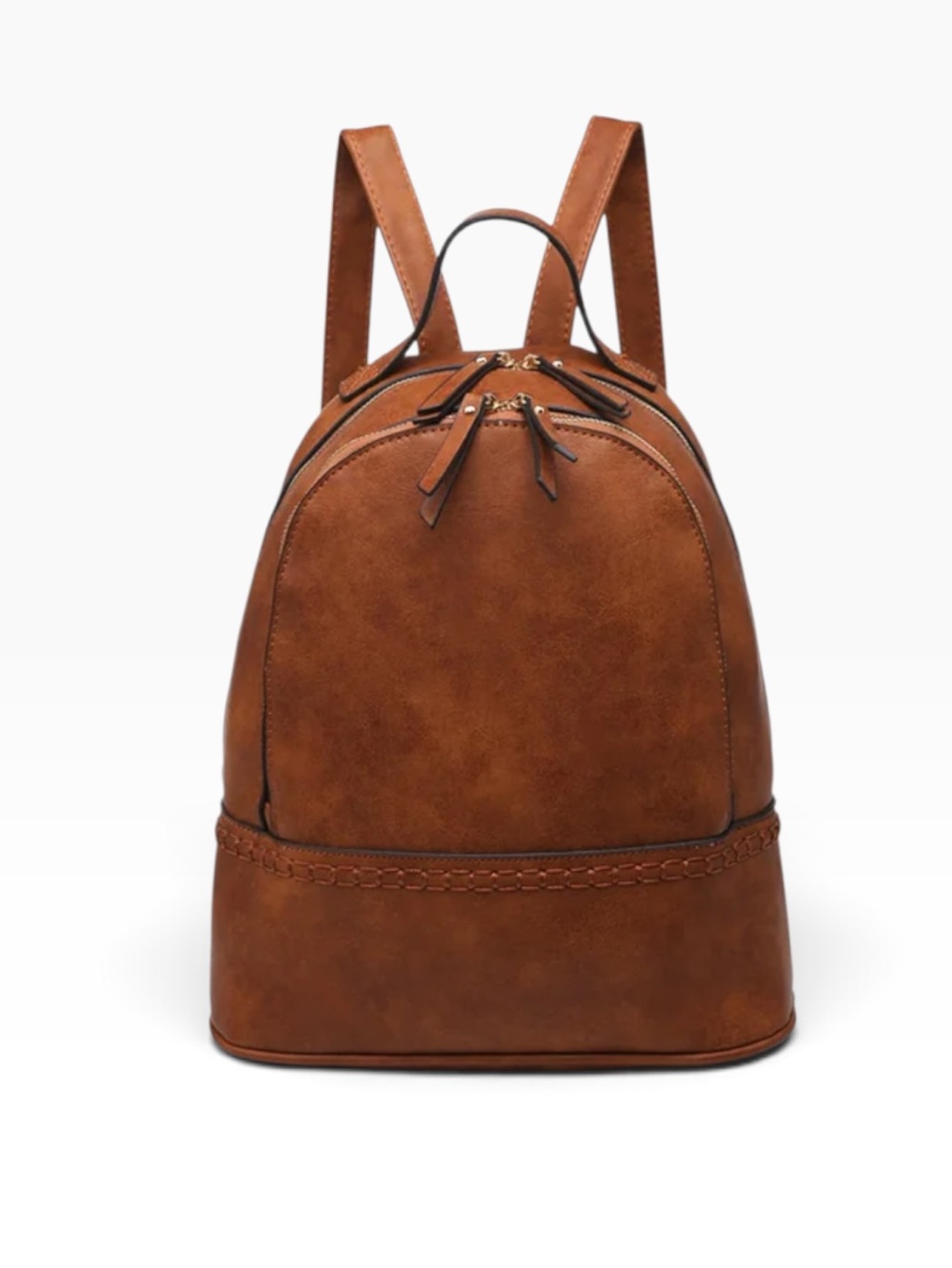 Jen & Co Brown Marty Vegan Backpack bag.